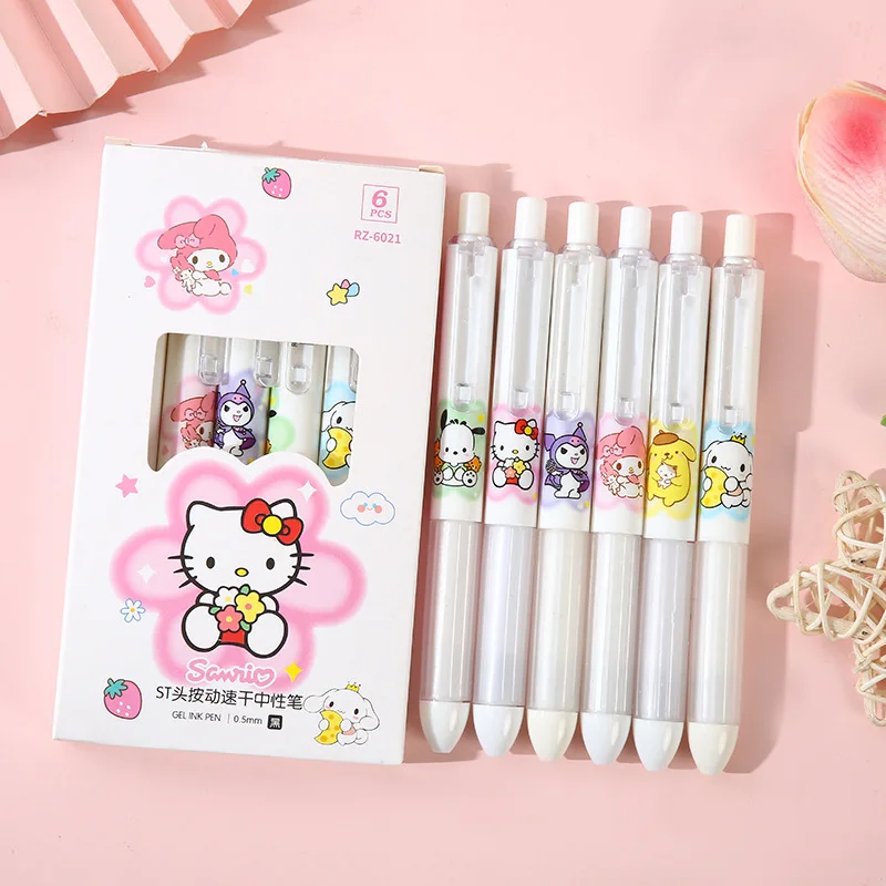 Sanrio set de 6 lapiceros gel